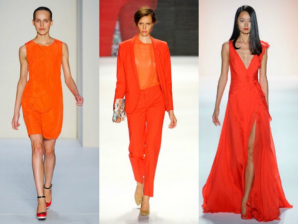 Оранжево Красное Платье фото 11