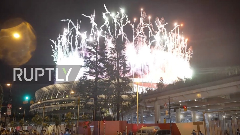 Japan: Fireworks light up skies above Tokyo stadium as Olympics come to a