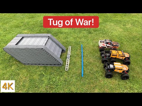TUG OF WAR BIG Tank vs Lego Technic Models 42099 + 42099 6x6 + 42099 8x8 + 9398 Three at once 4
