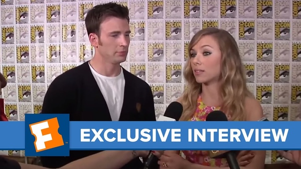 Chris Evans Scarlett Johansson Comic Con 2013 Exclusive