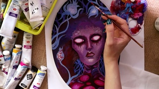 The Violet Guest | acrilyc speed painting