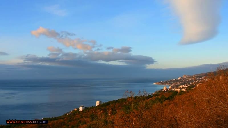 МОРОЗНЫЙ РАССВЕТ НАД МОРЕМ В ГАСПРЕ МИСХОРСКАЯ ГАВАНЬ АЙ