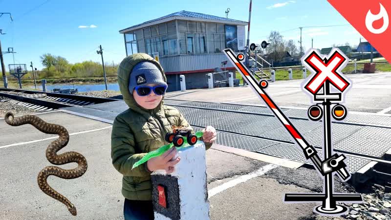 Встреча с гадюкой на жд переезде, новый жд переезд и жд