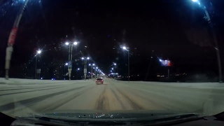 Омск, занос на метромосту