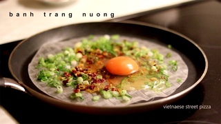 Vietnamese street pizza(: banh trang nuong)   !