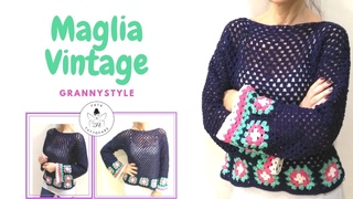 TUTORIAL: Maglia Vintage/ maglia cotone uncinettolafatatuttofare