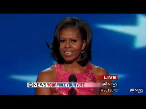 Michelle Obama DNC Speech 2012 Complete: How Hard You Work More Important Than