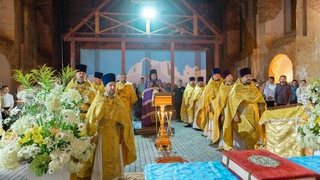 Ночная Божественная литургия во время Летнего слёта православной молодежи Полоцкой епархии 2024