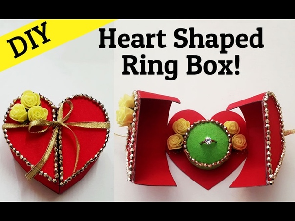 DIY Heart Box With Surprise Ring for Valentines Day, Valentines Craft