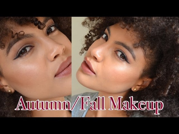 Autumn, Fall Makeup Look Brown Lip Winged Liner,
