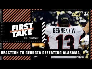 First Take reacts to Georgia defeating Alabama in the CFP National Championship