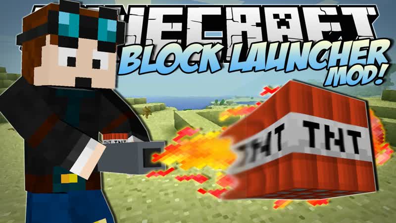 Minecraft, BLOCK LAUNCHER MOD ( Fire Any Blocks to KILL ), Mod