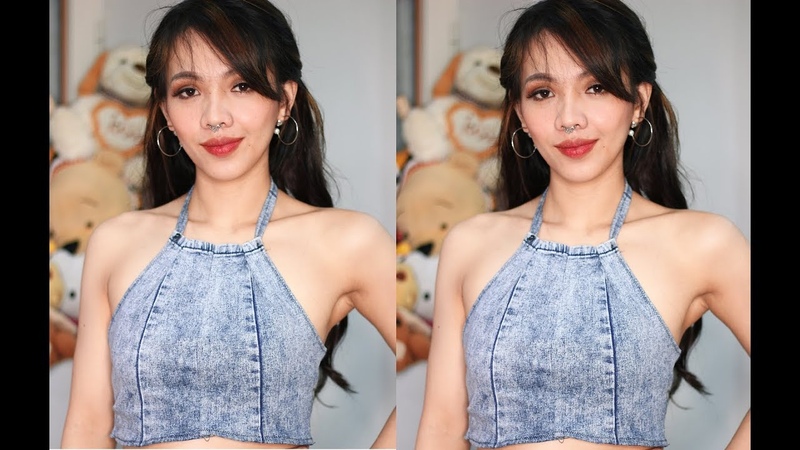 DIY HALTER TOP, REFASHIONING OLD