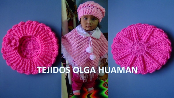 Boina tejido a crochet para bebe o niña en punto OLITAS y RELIEVES video